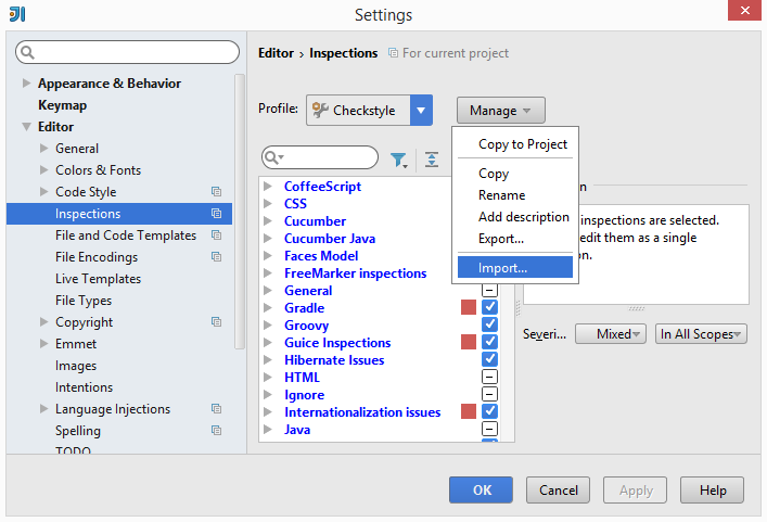 Inspections in IntelliJ IDEA